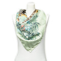Scarf Scarf Light Green 100% Twill Silk