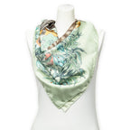 Scarf Scarf Light Green 100% Twill Silk