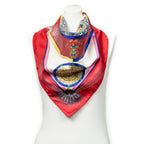 Scarf Scarf Red 100% Jacquard Silk