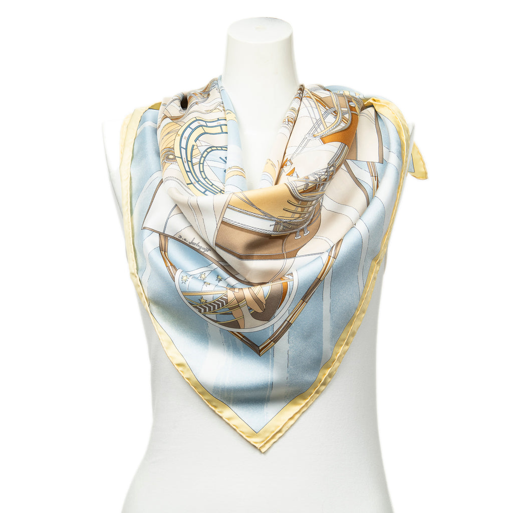 Scarf Scarf Light Blue 100% Twill Silk