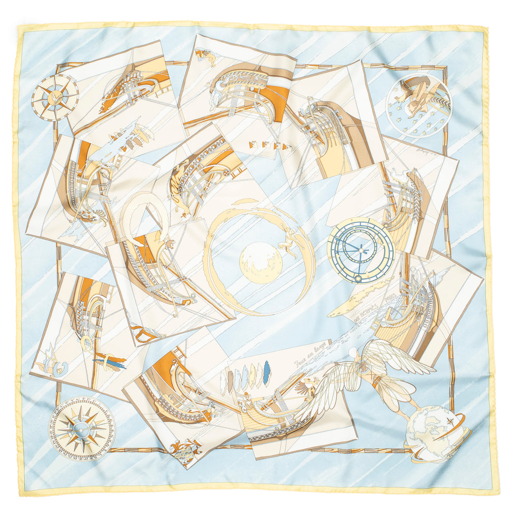 Scarf Scarf Light Blue 100% Twill Silk