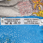 Scarf Scarf Blue 100% Jacquard Silk
