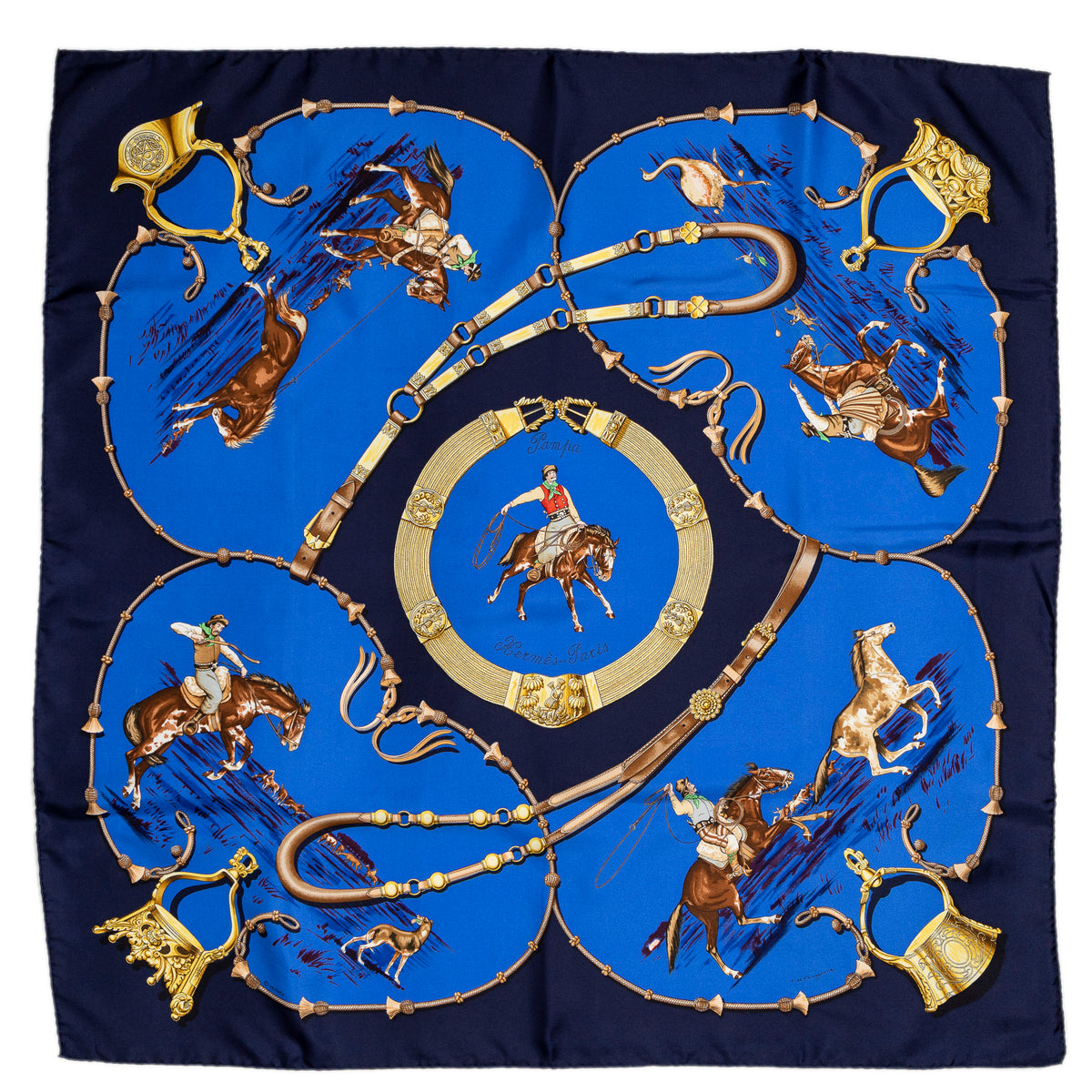 Scarf Scarf Navy 100% Twill Silk