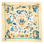 Scarf Scarf Beige 100% Twill Silk