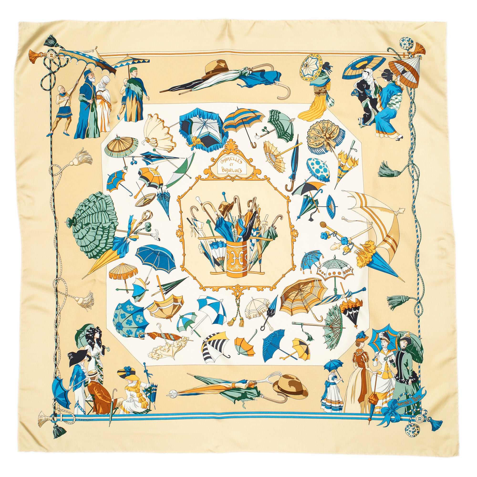Scarf Scarf Beige 100% Twill Silk