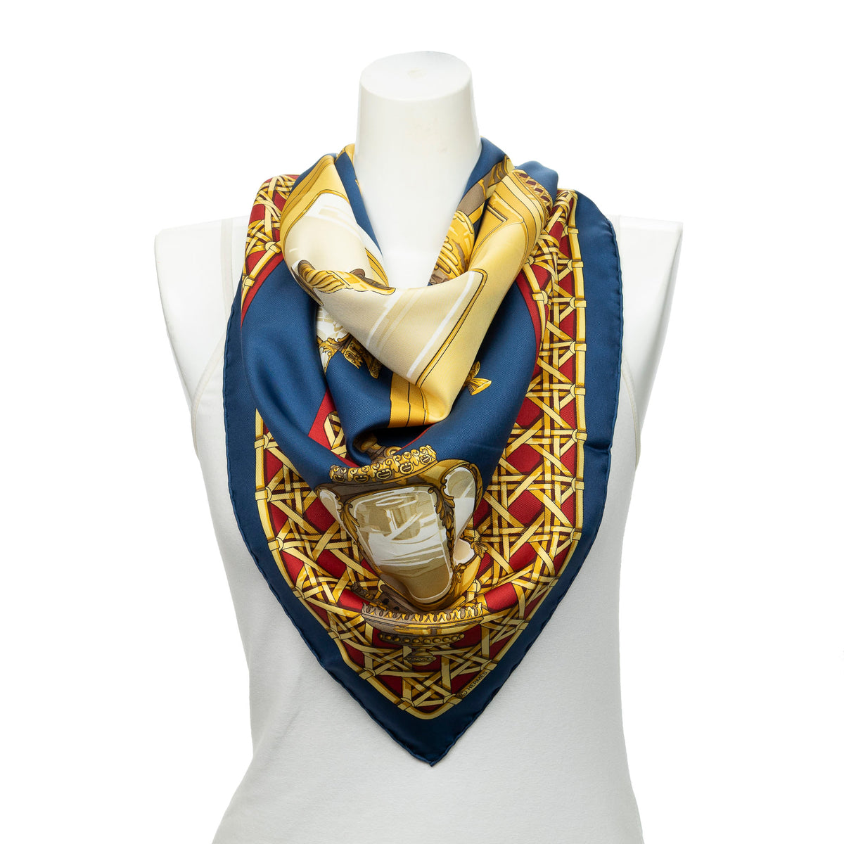 Scarf Scarf Navy 100% Twill Silk