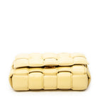 Shoulder Bag Padded Chain Cassette Crossbody Light Yellow Maxi Intrecciato Padded Leather
