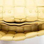 Shoulder Bag Padded Chain Cassette Crossbody Light Yellow Maxi Intrecciato Padded Leather