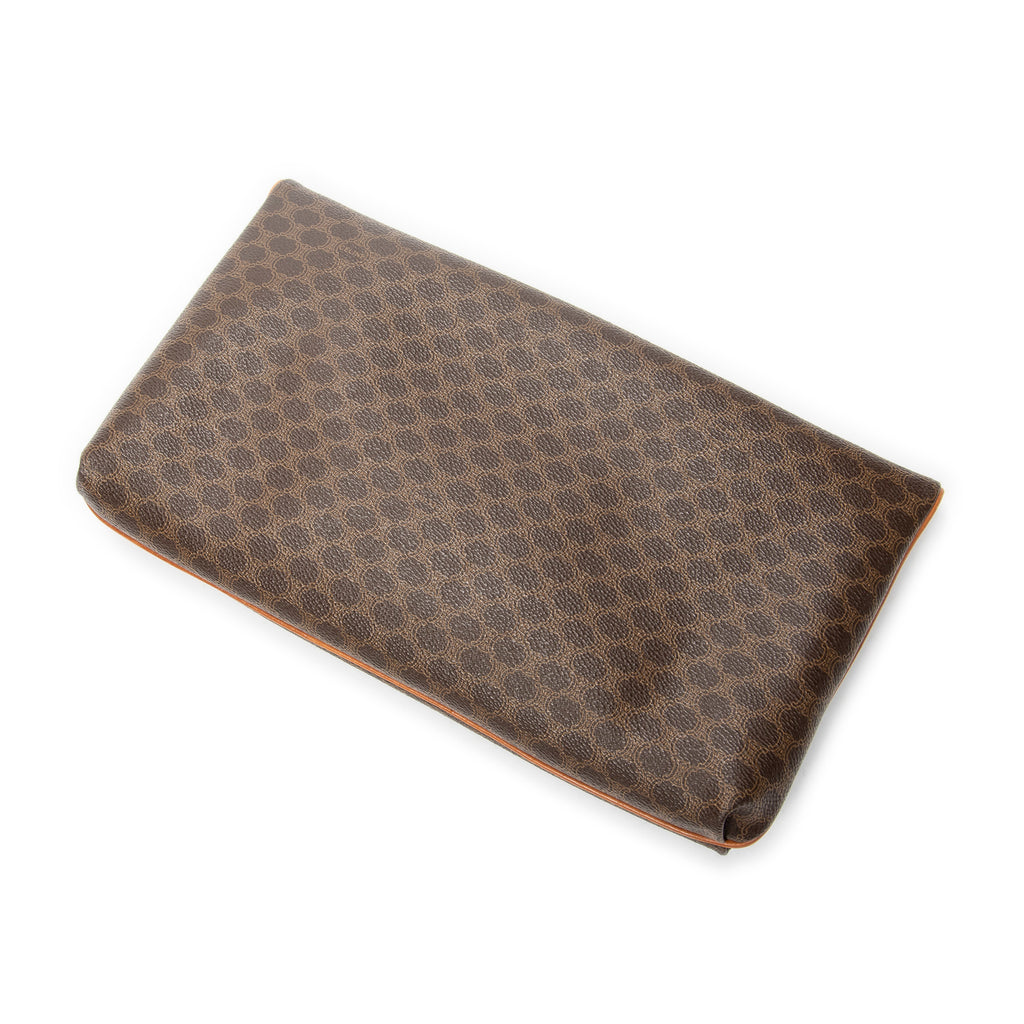 Clutch Flap Clutch Brown Macadam Coated Canvas