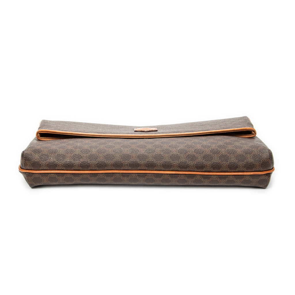 Clutch Flap Clutch Brown Macadam Coated Canvas