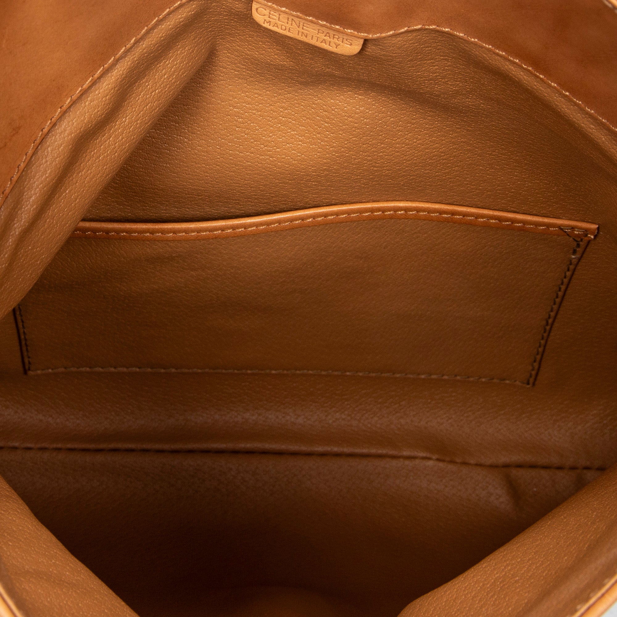 Clutch Flap Clutch Brown Macadam Coated Canvas
