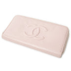 Wallet Timeless Zip Around Wallet Light Pink Caviar Leather