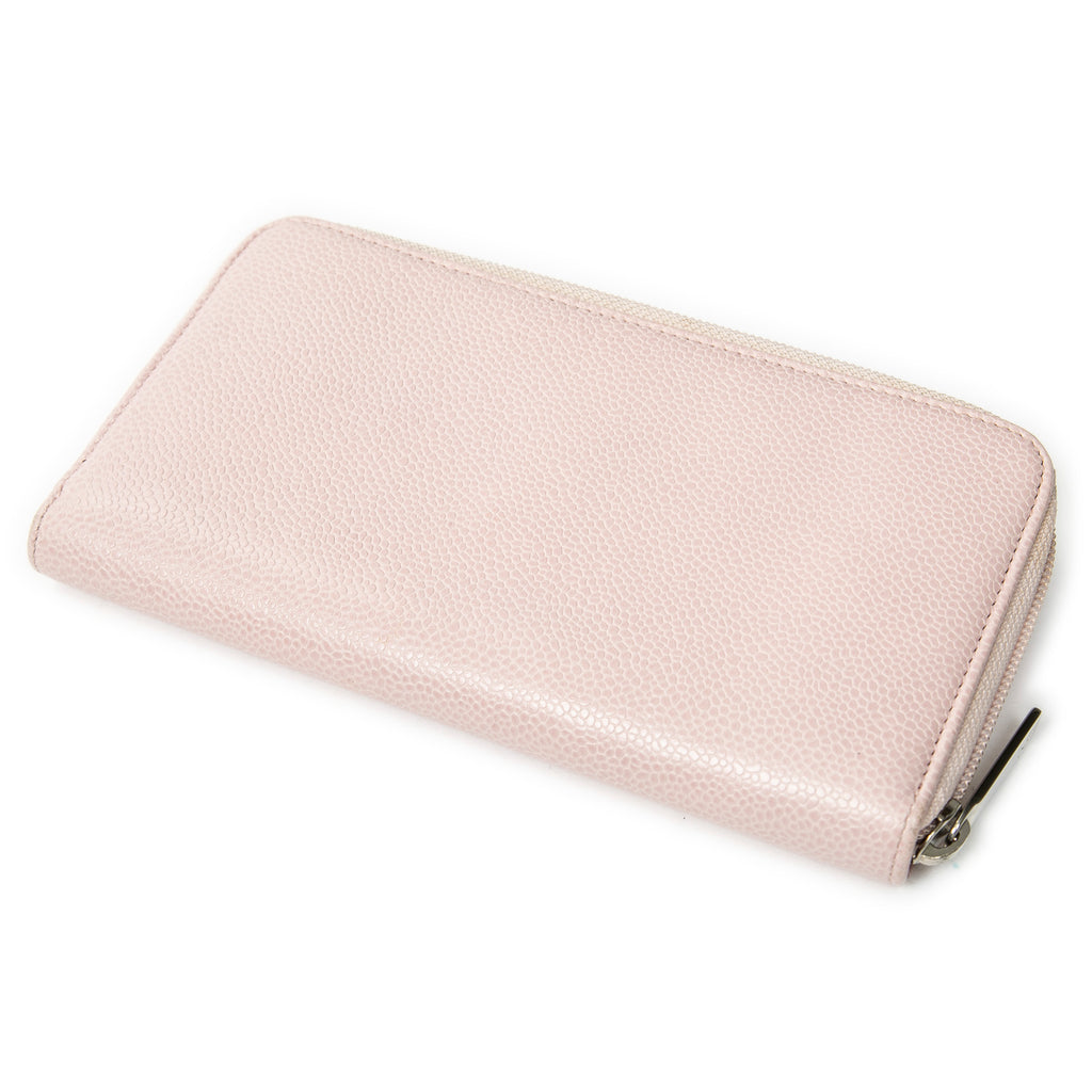 Wallet Timeless Zip Around Wallet Light Pink Caviar Leather