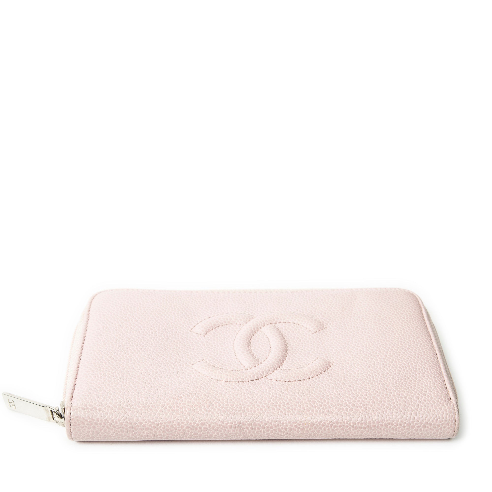 Wallet Timeless Zip Around Wallet Light Pink Caviar Leather