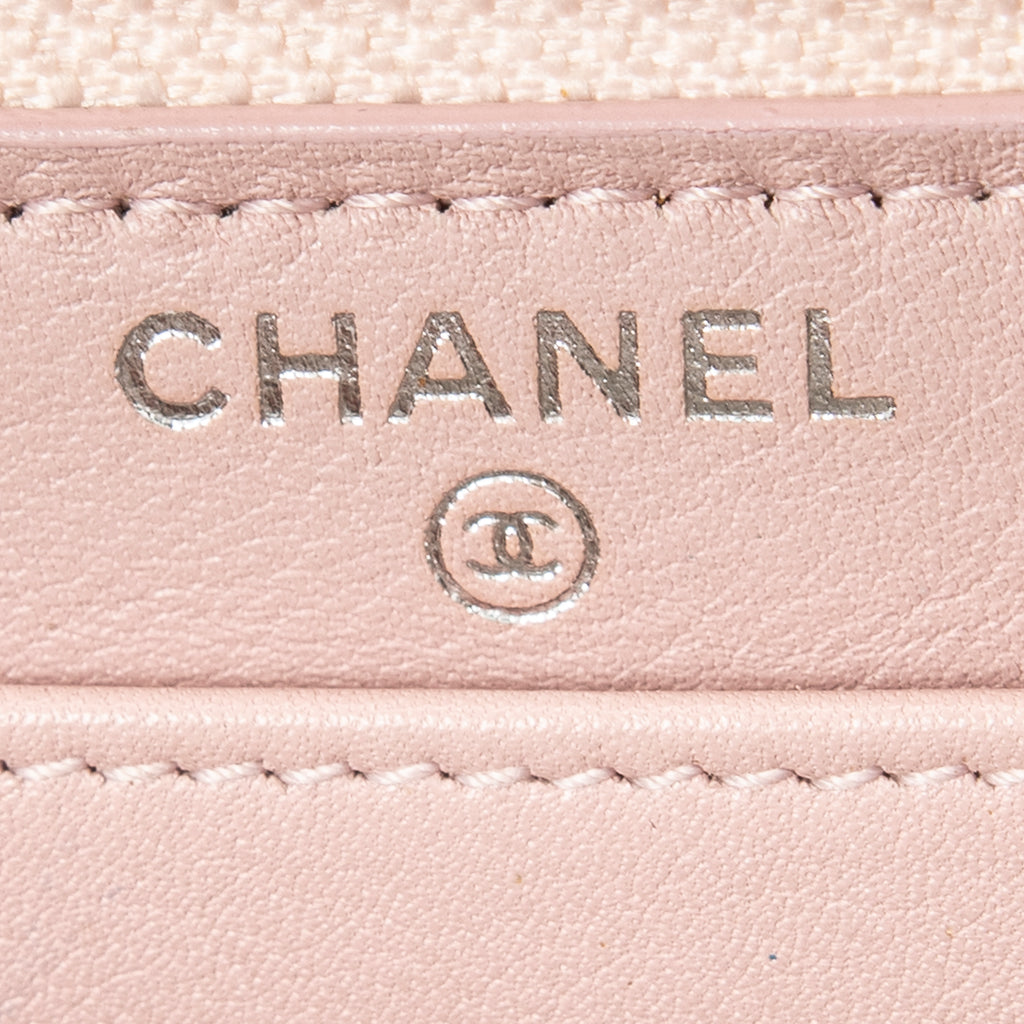 Wallet Timeless Zip Around Wallet Light Pink Caviar Leather
