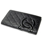 Wallet Cambon Ligne Bifold Wallet Black Quilted Lambskin Leather
