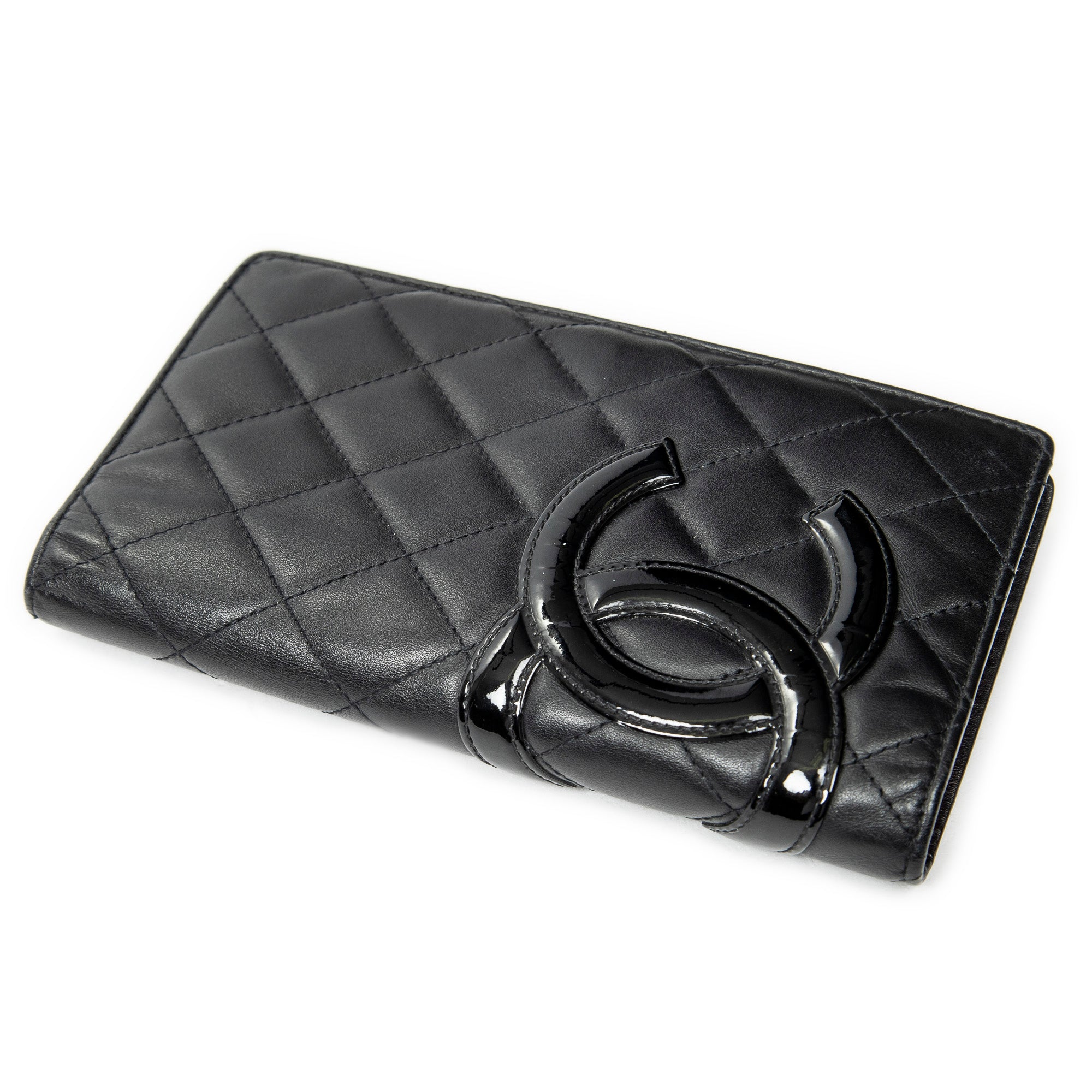 Wallet Cambon Ligne Bifold Wallet Black Quilted Lambskin Leather