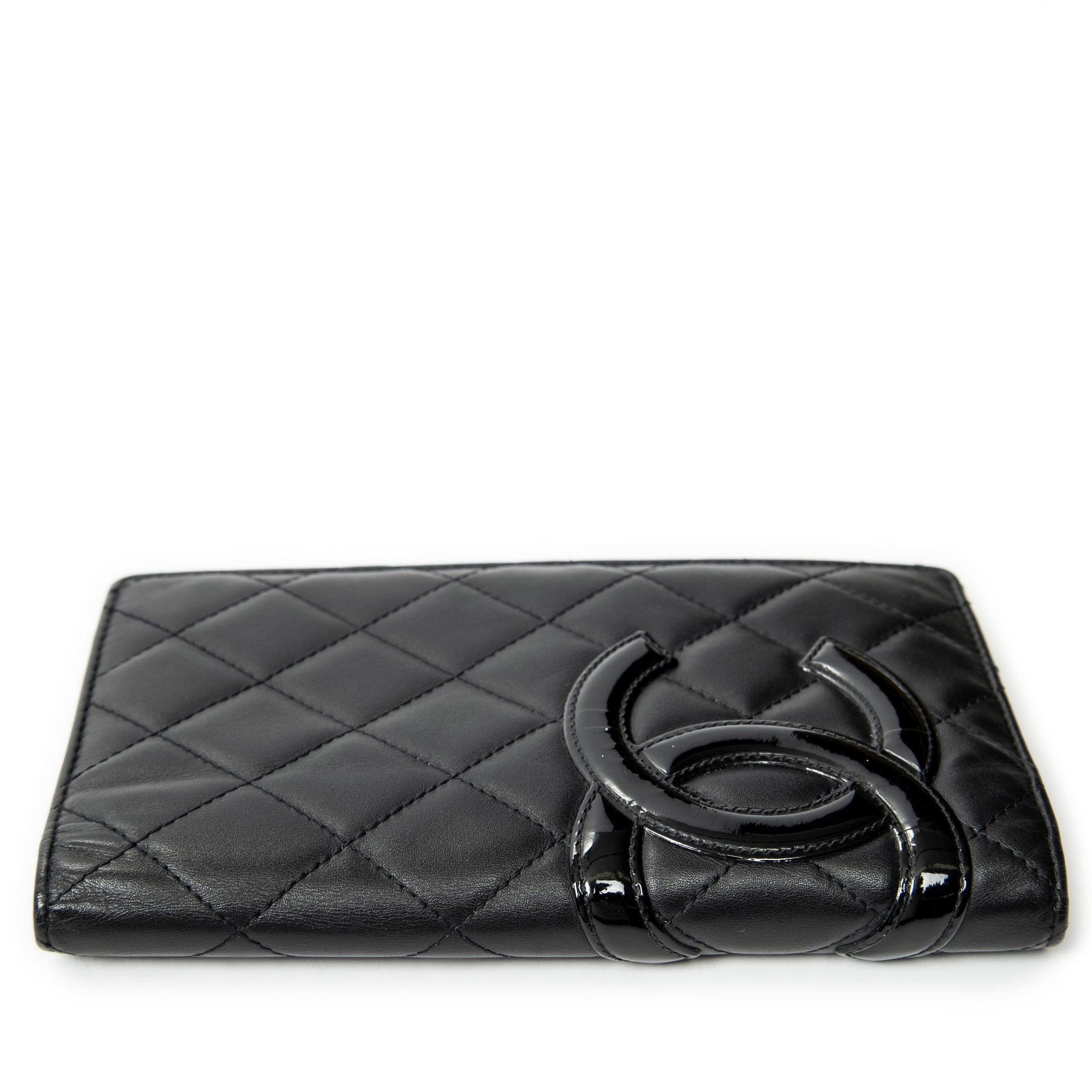 Wallet Cambon Ligne Bifold Wallet Black Quilted Lambskin Leather