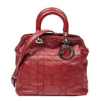 Shoulder Bag Medium Granville Tote Red Cannage Quilted Leather
