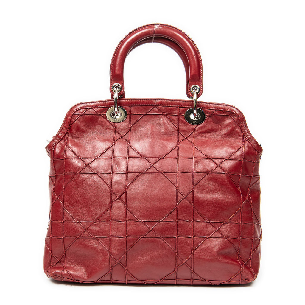 Shoulder Bag Medium Granville Tote Red Cannage Quilted Leather