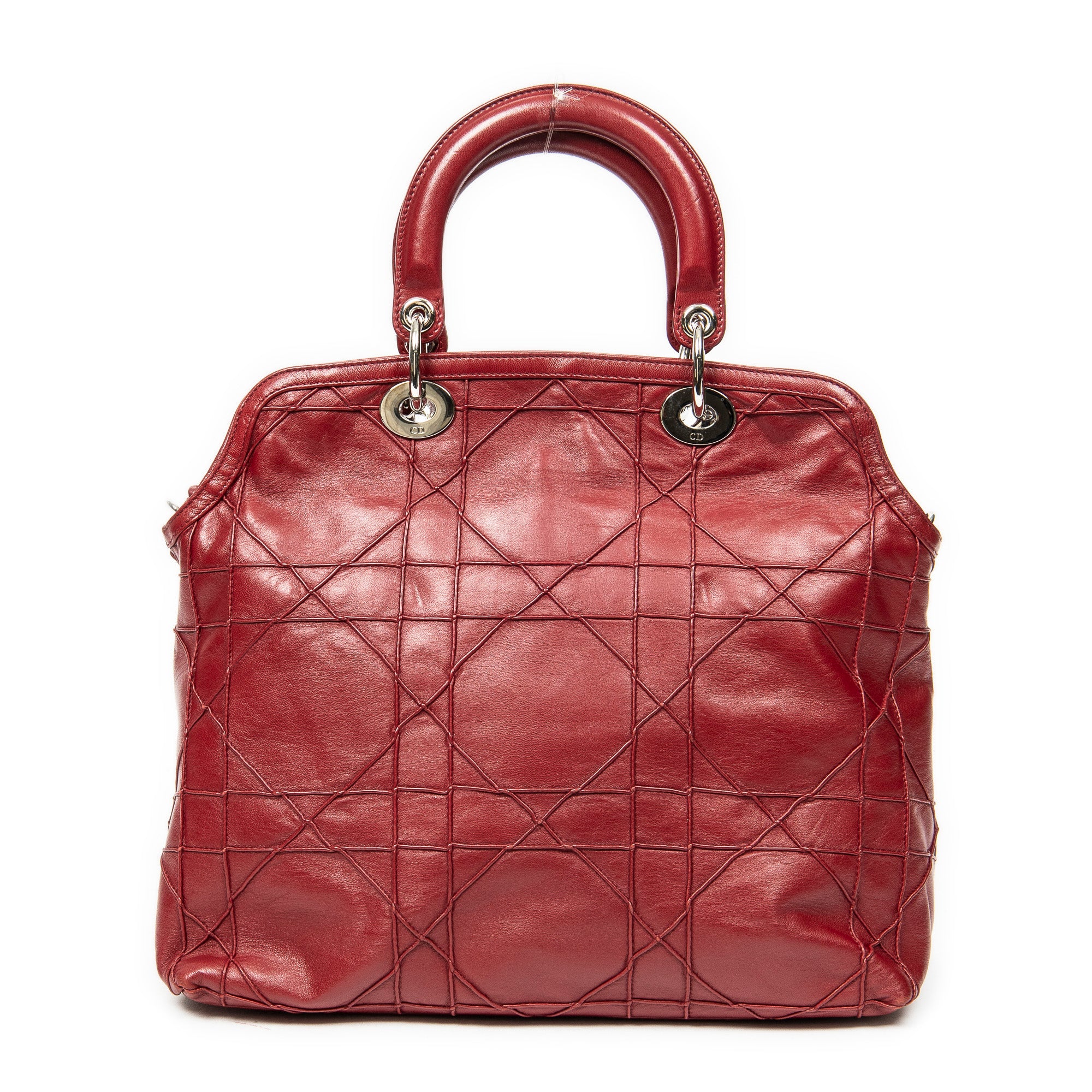 Shoulder Bag Medium Granville Tote Red Cannage Quilted Leather