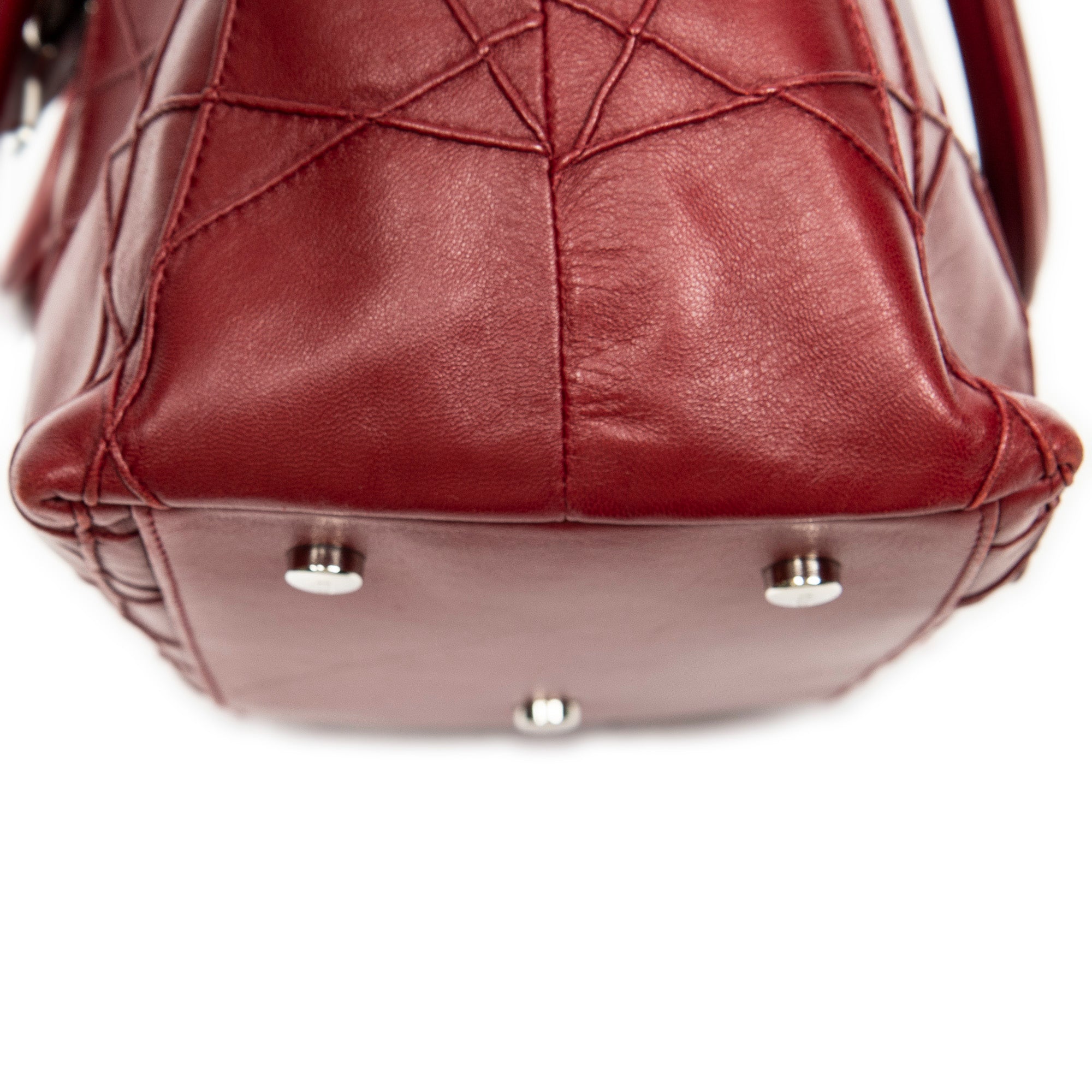 Shoulder Bag Medium Granville Tote Red Cannage Quilted Leather