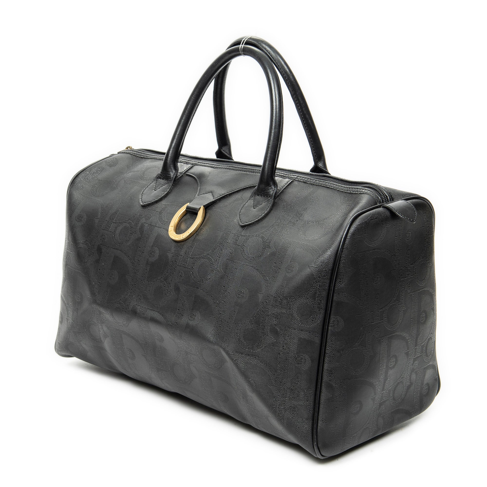Travel Bag Vintage Medium Travel Boston Black Maxi Diorissimo Coated Canvas