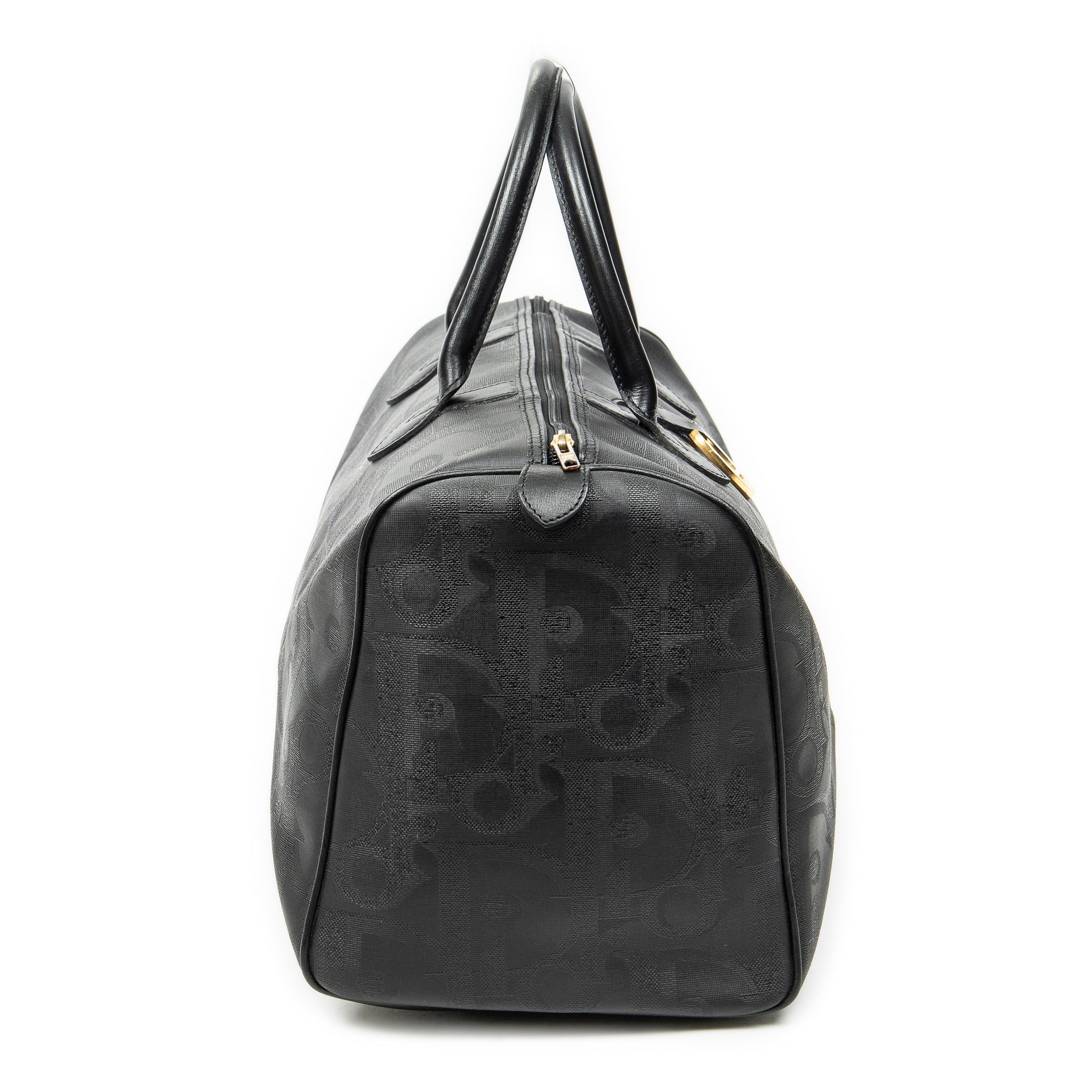 Travel Bag Vintage Medium Travel Boston Black Maxi Diorissimo Coated Canvas