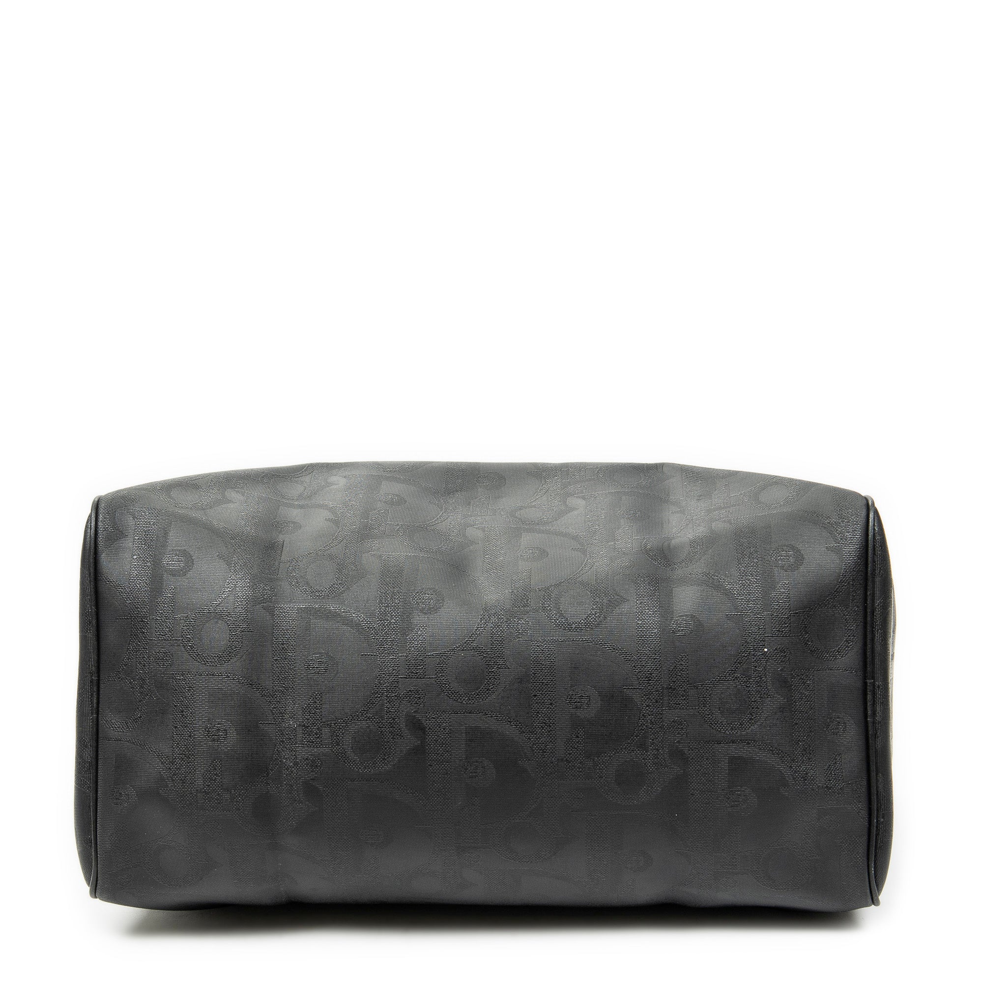 Bolso de Viaje Vintage Mediano Travel Boston Negro Maxi Diorissimo Lona Revestida