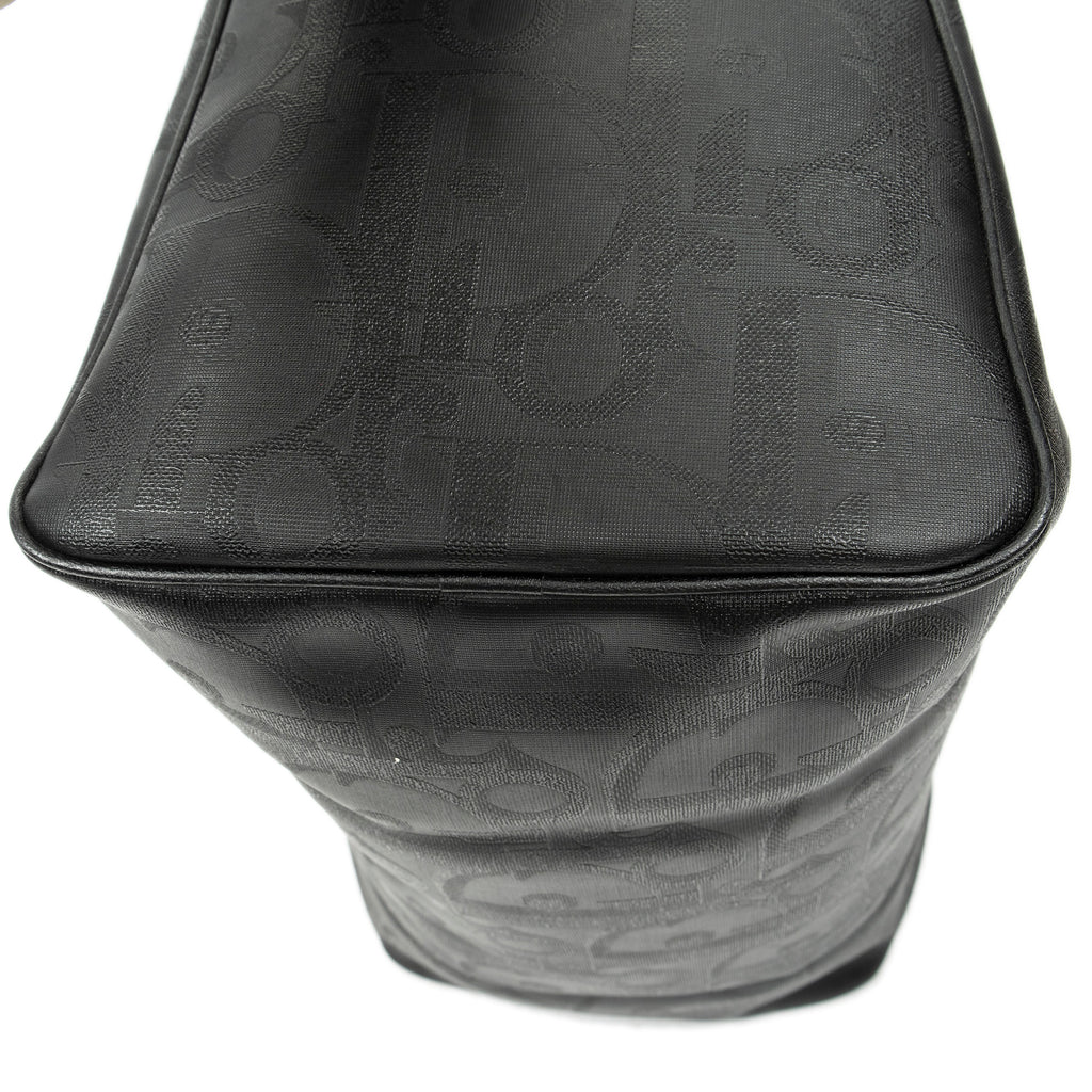 Bolso de Viaje Vintage Mediano Travel Boston Negro Maxi Diorissimo Lona Revestida