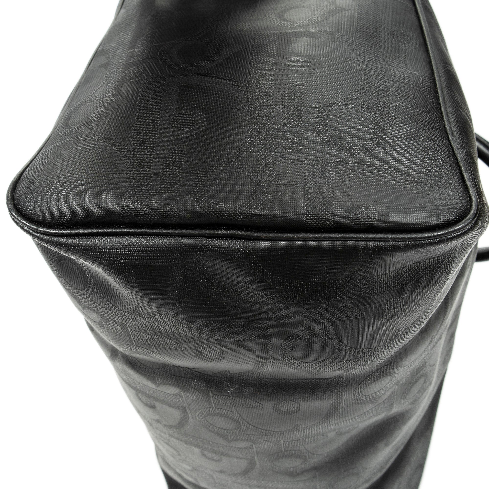 Bolso de Viaje Vintage Mediano Travel Boston Negro Maxi Diorissimo Lona Revestida