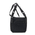 Shoulder Bag Front Slip Pocket Crossbody Black Monogrammed Canvas
