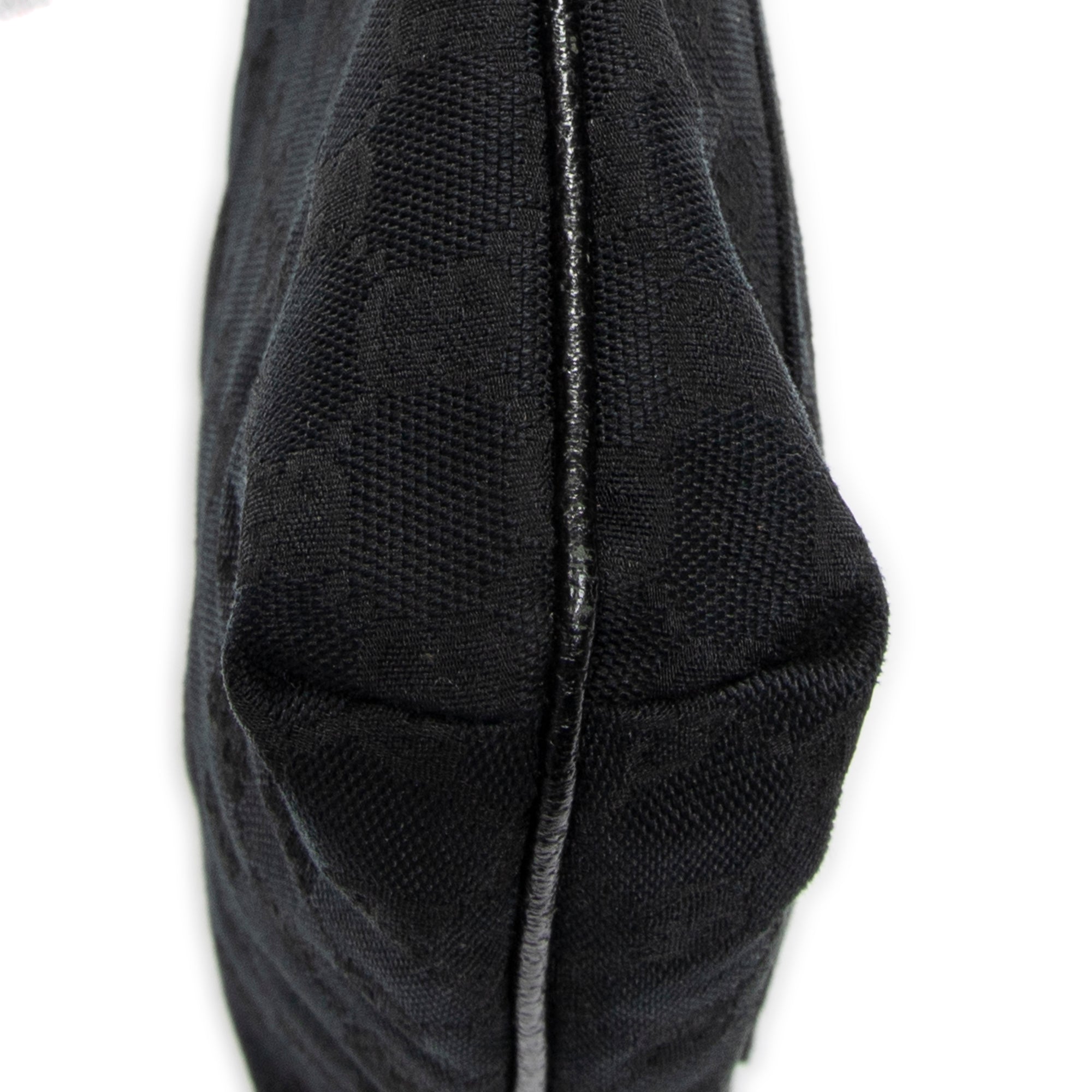 Shoulder Bag Front Slip Pocket Crossbody Black Monogrammed Canvas