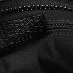 Shoulder Bag Front Slip Pocket Crossbody Black Monogrammed Canvas