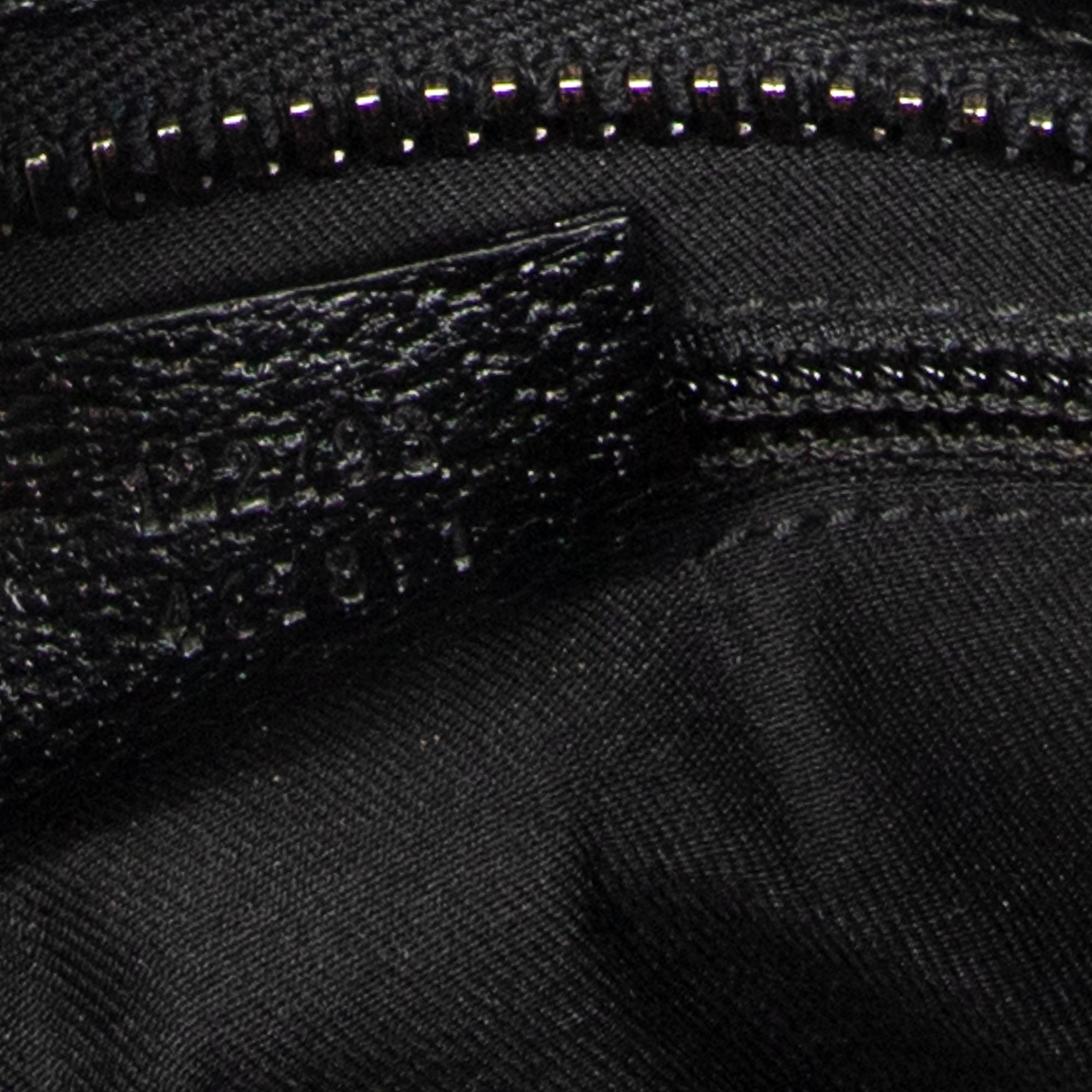 Shoulder Bag Front Slip Pocket Crossbody Black Monogrammed Canvas