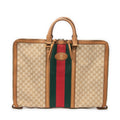 Handbag Web Garment Bag Tan Monogrammed Canvas