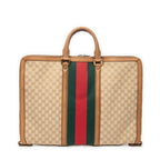 Handbag Web Garment Bag Tan Monogrammed Canvas