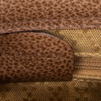 Shoulder Bag Vintage Mini Bamboo Top Handle Tote Brown Suede Leather