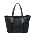 Shoulder Bag Medium Web Jolicoeur Tote Black Monogrammed Canvas