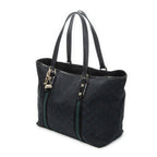 Bolso de hombro mediano Web Jolicoeur Tote Lona monograma negra