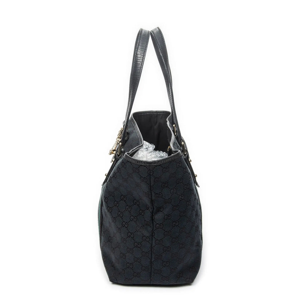 Bolso de hombro mediano Web Jolicoeur Tote Lona monograma negra