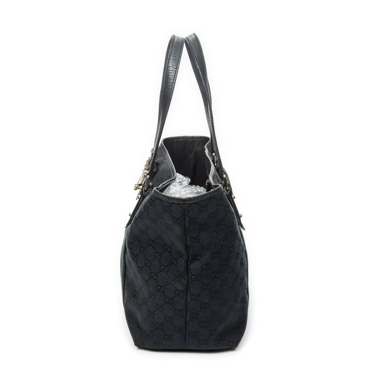 Sac à bandoulière moyen cabas Web Jolicoeur en toile monogrammée noire