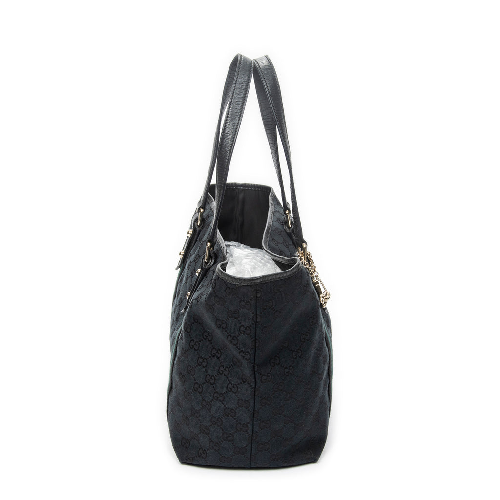 Shoulder Bag Medium Web Jolicoeur Tote Black Monogrammed Canvas