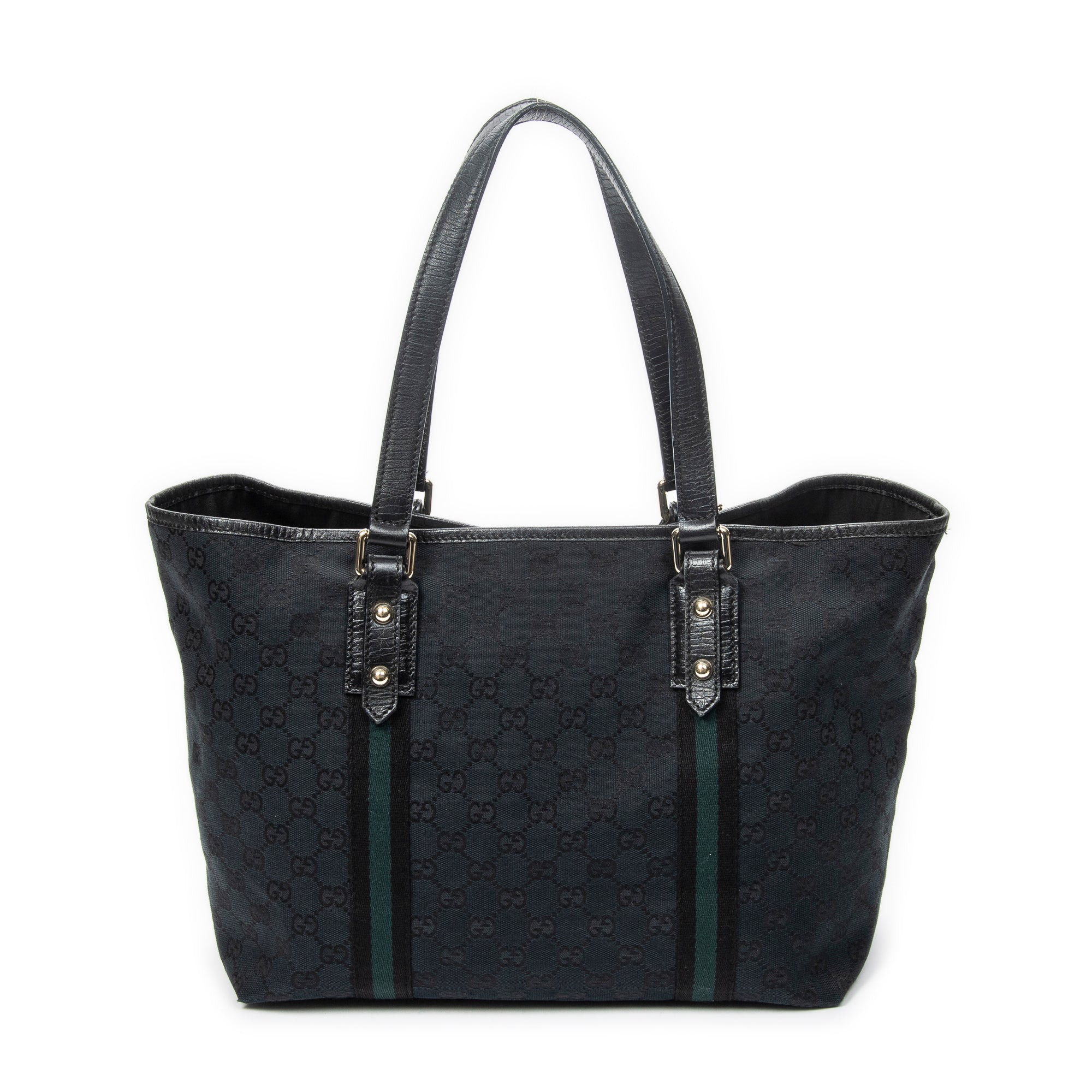 Shoulder Bag Medium Web Jolicoeur Tote Black Monogrammed Canvas