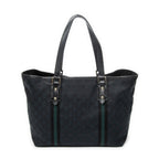 Bolso de hombro mediano Web Jolicoeur Tote Lona monograma negra
