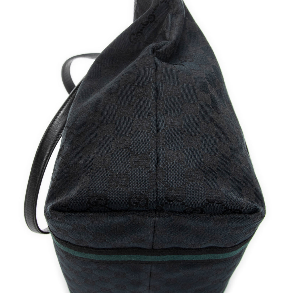 Shoulder Bag Medium Web Jolicoeur Tote Black Monogrammed Canvas