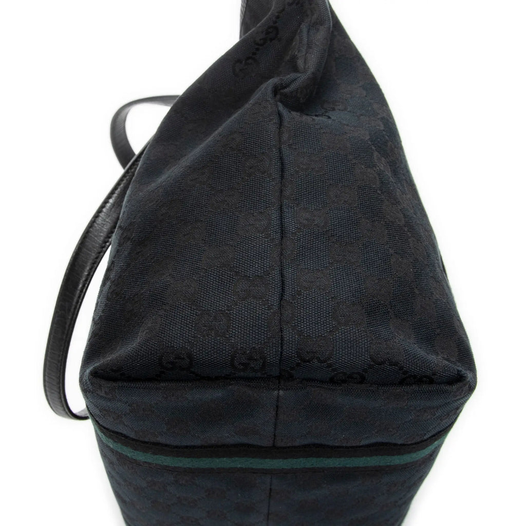 Bolso de hombro mediano Web Jolicoeur Tote Lona monograma negra