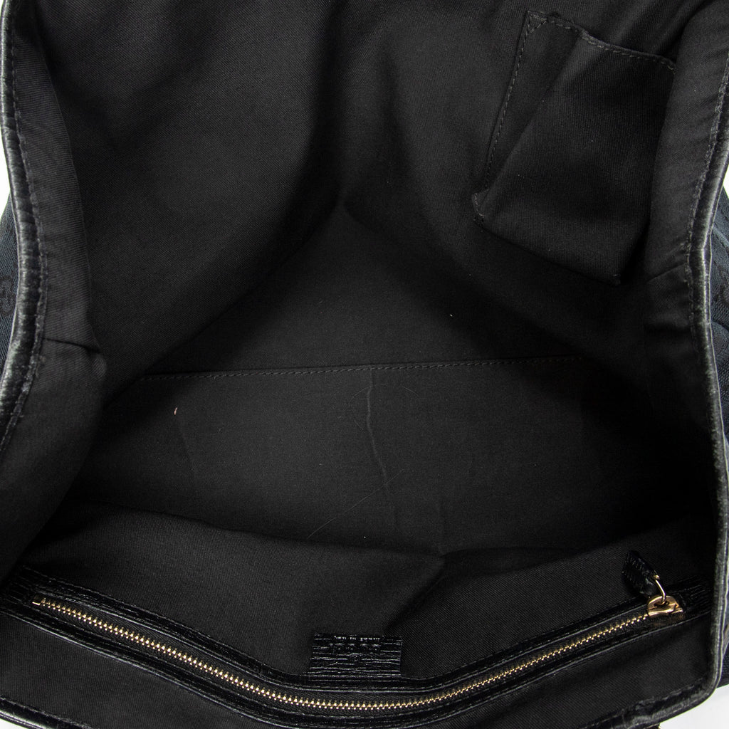 Shoulder Bag Medium Web Jolicoeur Tote Black Monogrammed Canvas
