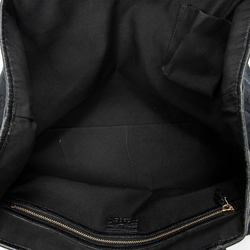 Bolso de hombro mediano Web Jolicoeur Tote Lona monograma negra