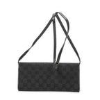 Shoulder Bag Bamboo Clutch Black Monogrammed Canvas